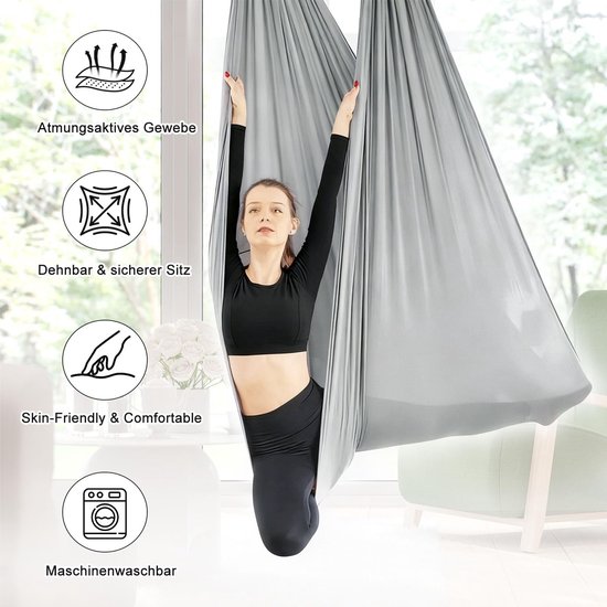 Omgoods - Aerial Yoga Hangmatset - Multifunctionele Nestschommel voor Binnen van Omgoods — afbeelding 4