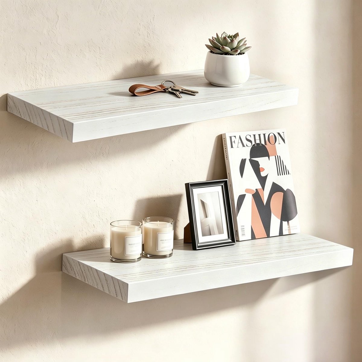 Omgoods - Set van 2 Muurplanken van MDF, 40 cm voor Diverse Toepassingen