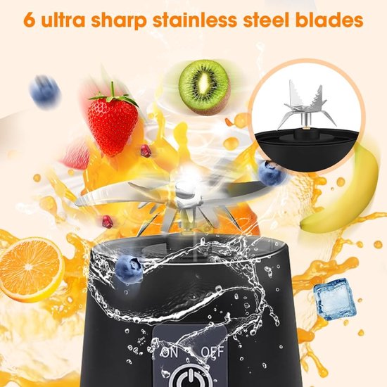 Omgoods - 380ml Mini Mixer - USB Oplaadbare Blender — afbeelding 2