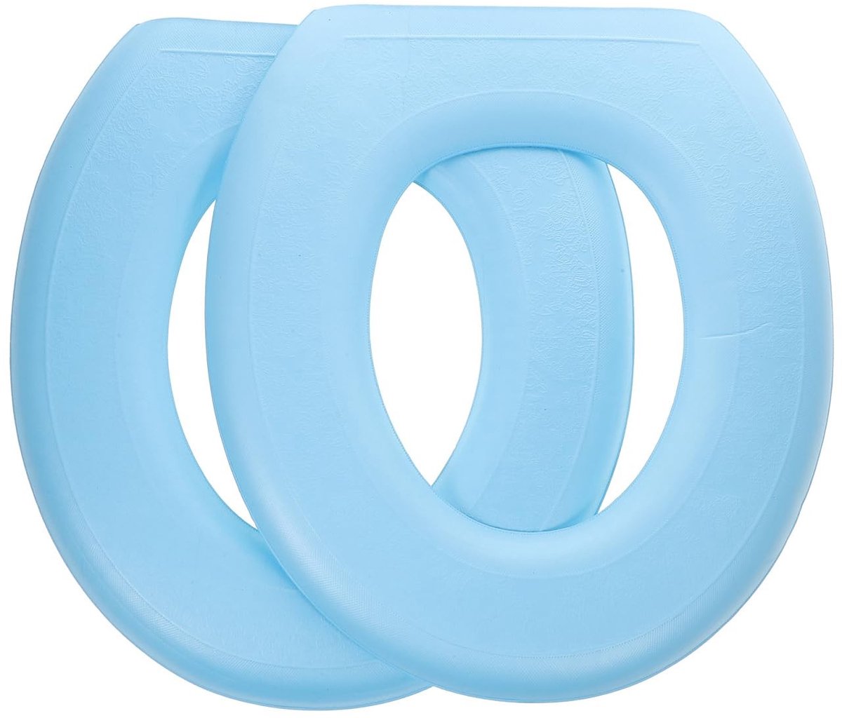 Omgoods- Toiletbrilbekleding 2 Stuks - Gewatteerde Wc-Zitkussen - Wasbaar/Herbruikbaar - Zacht/Huidvriendelijk - Comfortabel - Eenvoudig te Bevestigen - Wc-dekbed