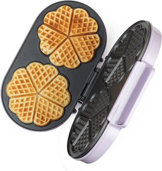 Giles & Posner Dubbele Wafelmachine - Hartvormig - PFAS-vrij van Giles & Posner — afbeelding 3