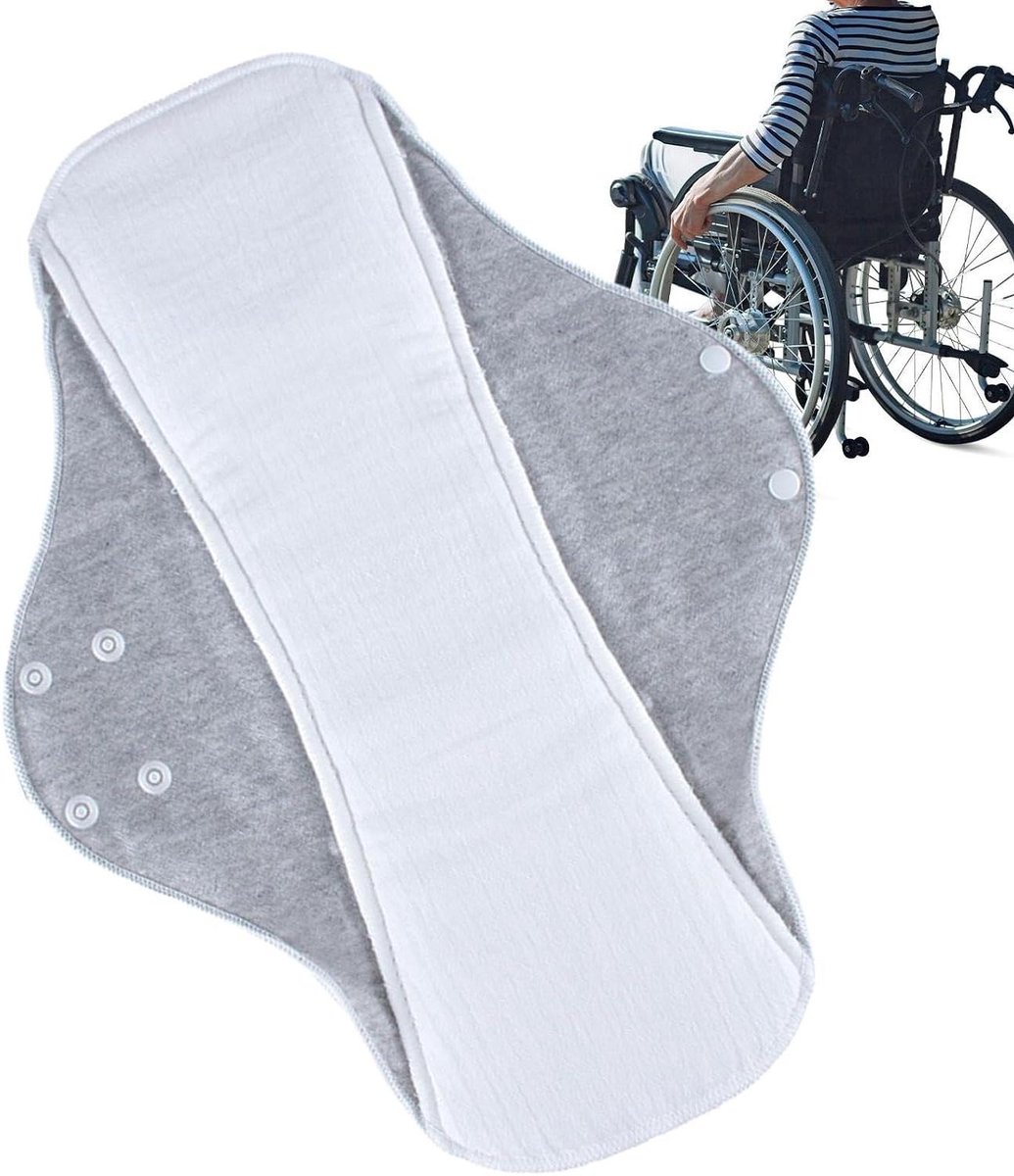 Wasbaar Maandverband - Herbruikbare Inlegkruisjes - Hygiënisch Werken - Ademende Luchtstroom - L-formaat 22x28cm - Grijs Geel Groen Koraal