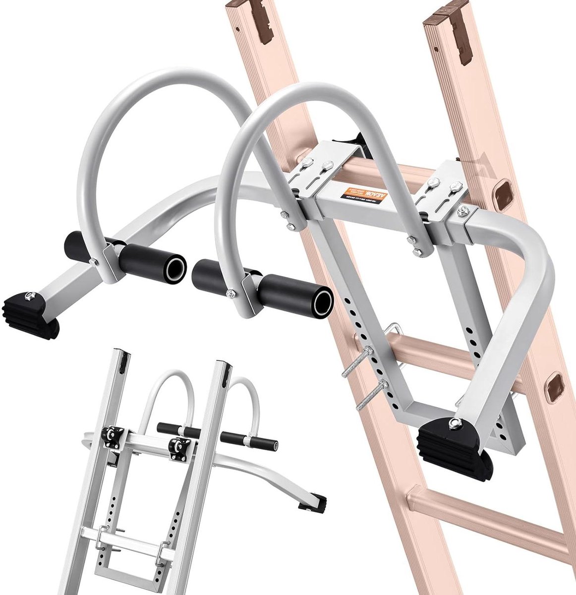 Ladder Stabilisator - Ladderhaak - Veilig Werken - 2-in-1 Veelzijdig - 150 kg Draagvermogen - Zwart