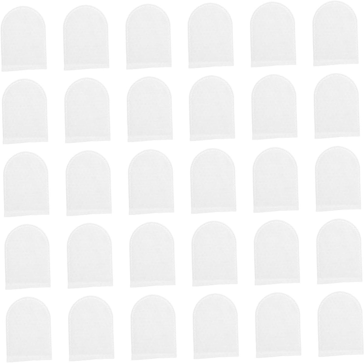 Wattenschijfjes - Katoenen rondjes - Make-up verwijderen - U-vormig zakontwerp - 7.5 x 5.5 cm - Wit
