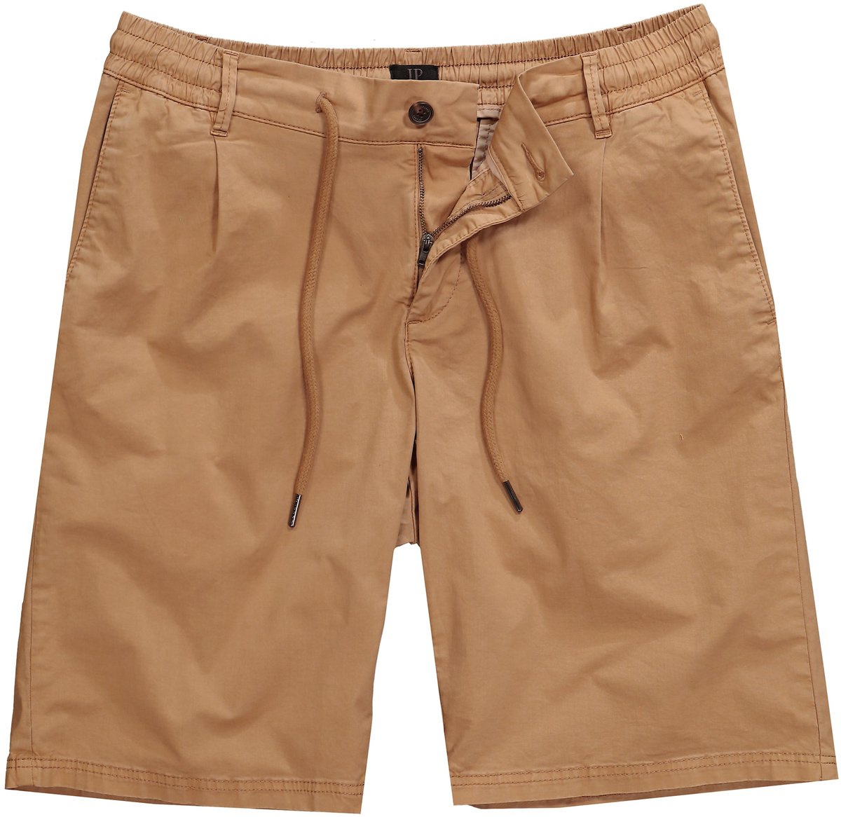 JP 1880 - Heren - Chino-bermuda Buik-Fit FLEXNAMIC® 4-pocket - Kameel - Maat 8XL