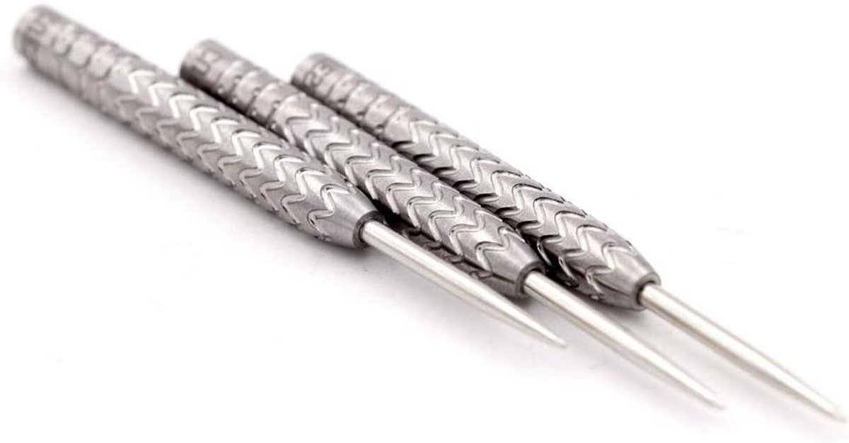 Stalen Dart Vaten - Dartpijlen Set - Precisie Werpen - 90% Tungsten - 22g - Zilver
