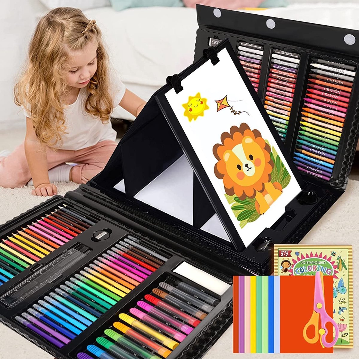 Omgoods - Premium Deluxe Schilderset met 208 Stukken voor Kinderen en Beginners