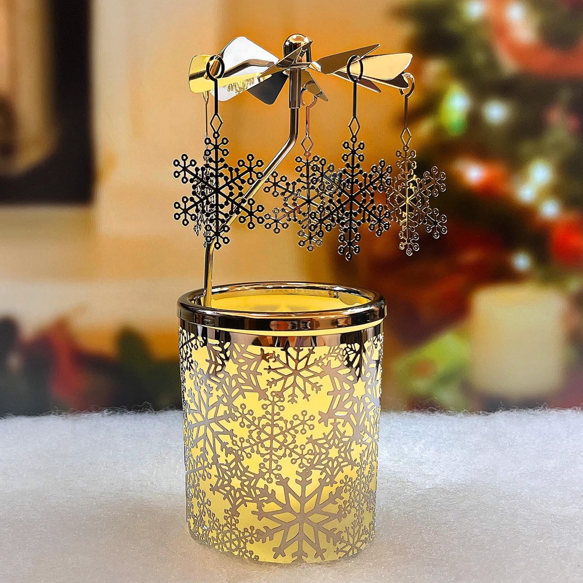 Omgoods - Rotating Tealight Carousel voor Kerstdecoratie