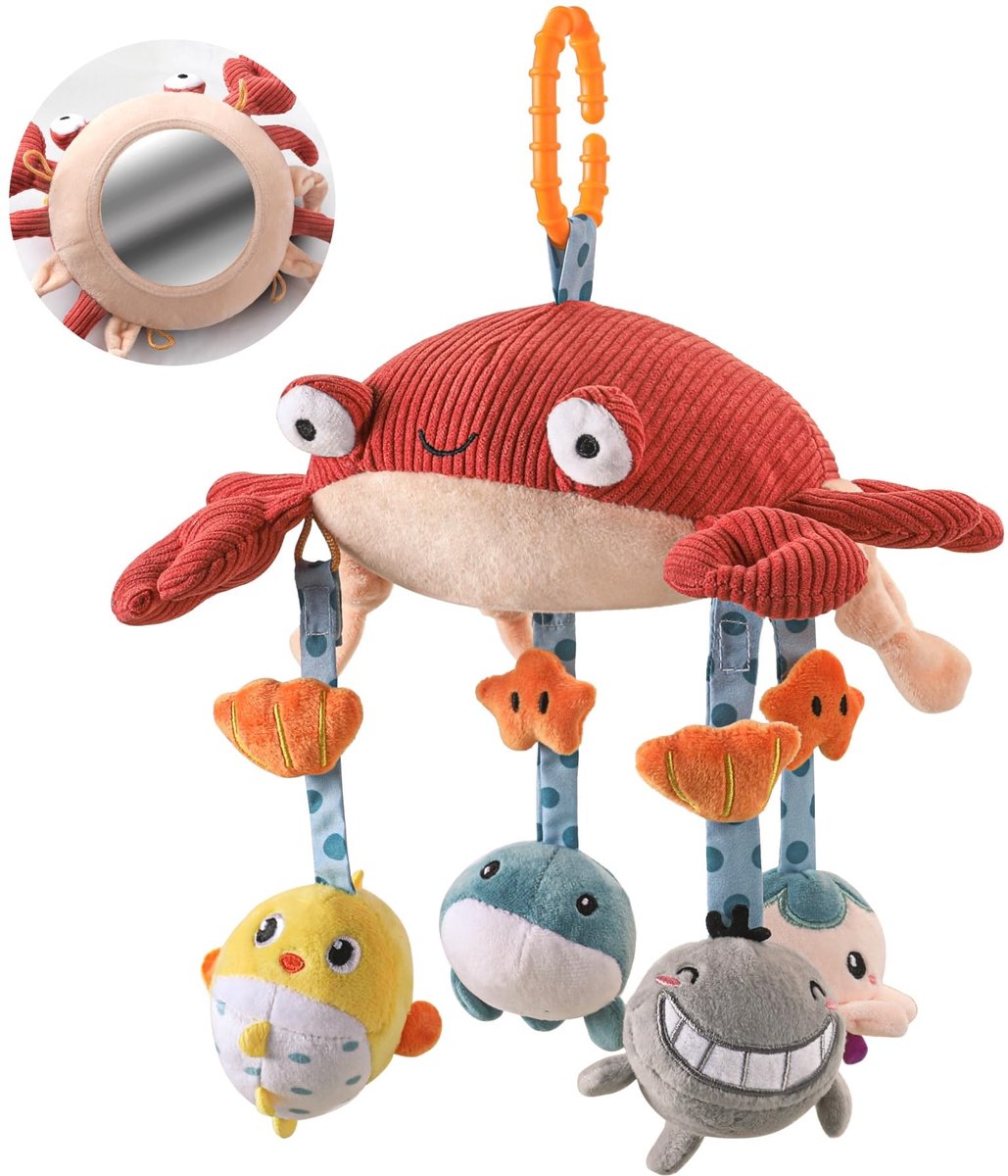 Omgoods - Babyhangspeelgoed met Spiegel en Beweegbare Dieren