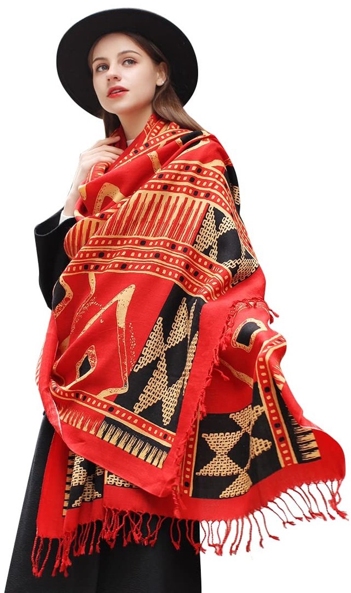 Omgoods - Extra Grote Pashmina Sjaal van 100% Merino Wol voor Dames