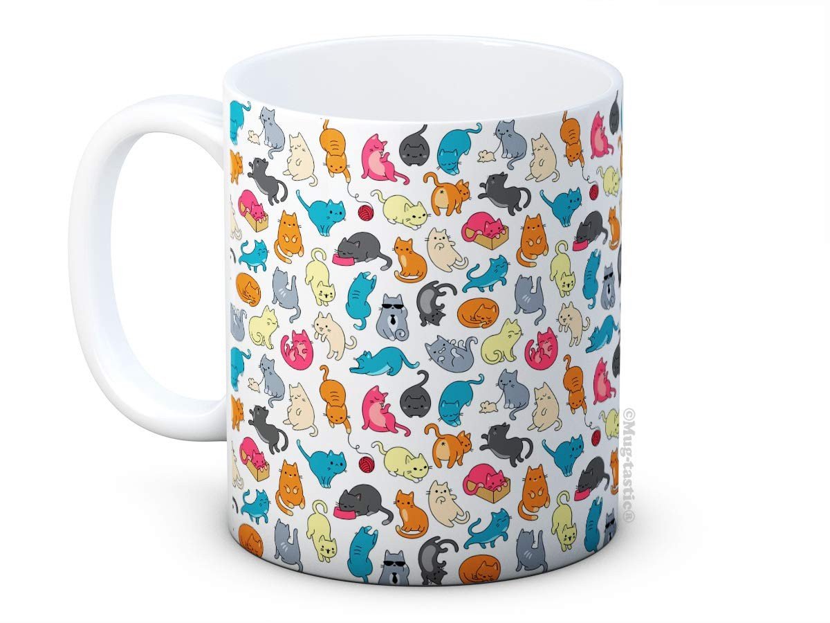 Omgoods - Hoge Kwaliteit Keramische Koffiemok met Kattenprint