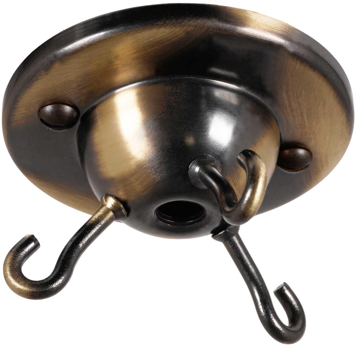 Omgoods - Plafondrozet met 3 Haken voor Hanglampen en Kroonluchters