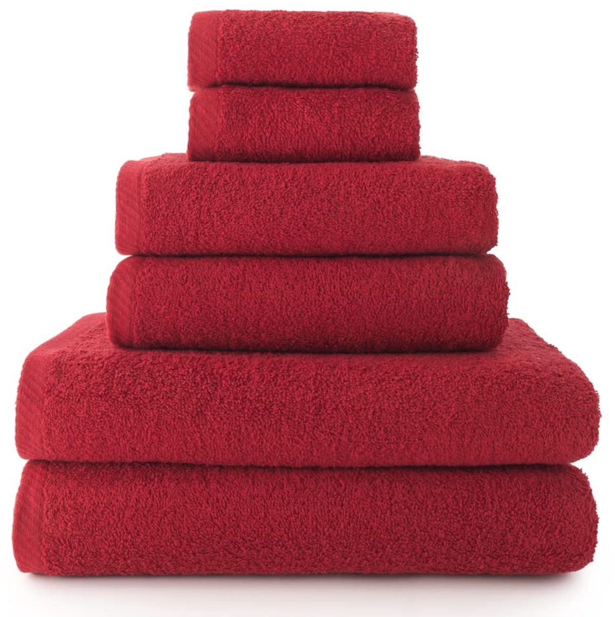 Omgoods - Towel Set - 6 Stuks Handdoeken Set van 100% Katoen, Zacht en Absorberend
