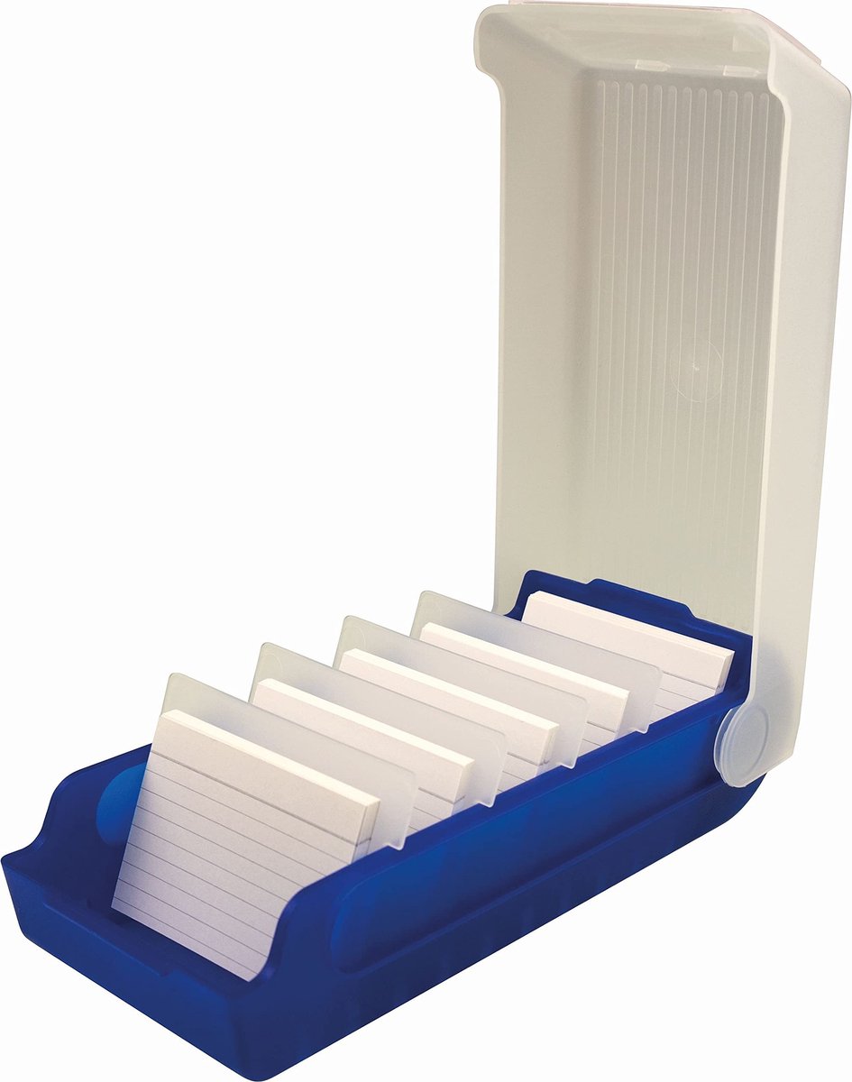 Omgoods - Index Card Box voor DIN A7 Kaarten met Verstelbare Compartimenten
