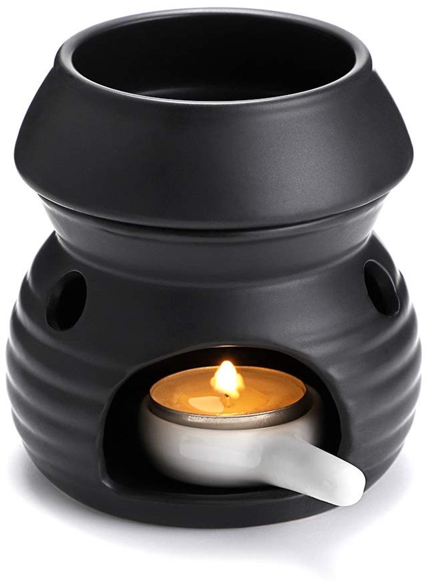Omgoods - Keramische Geur Lamp met Theelichthouder en Aroma Burner