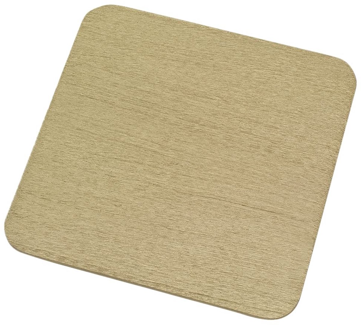 Omgoods - Vierkante Kaarsenplaat Aluminium in Goud 14x14cm