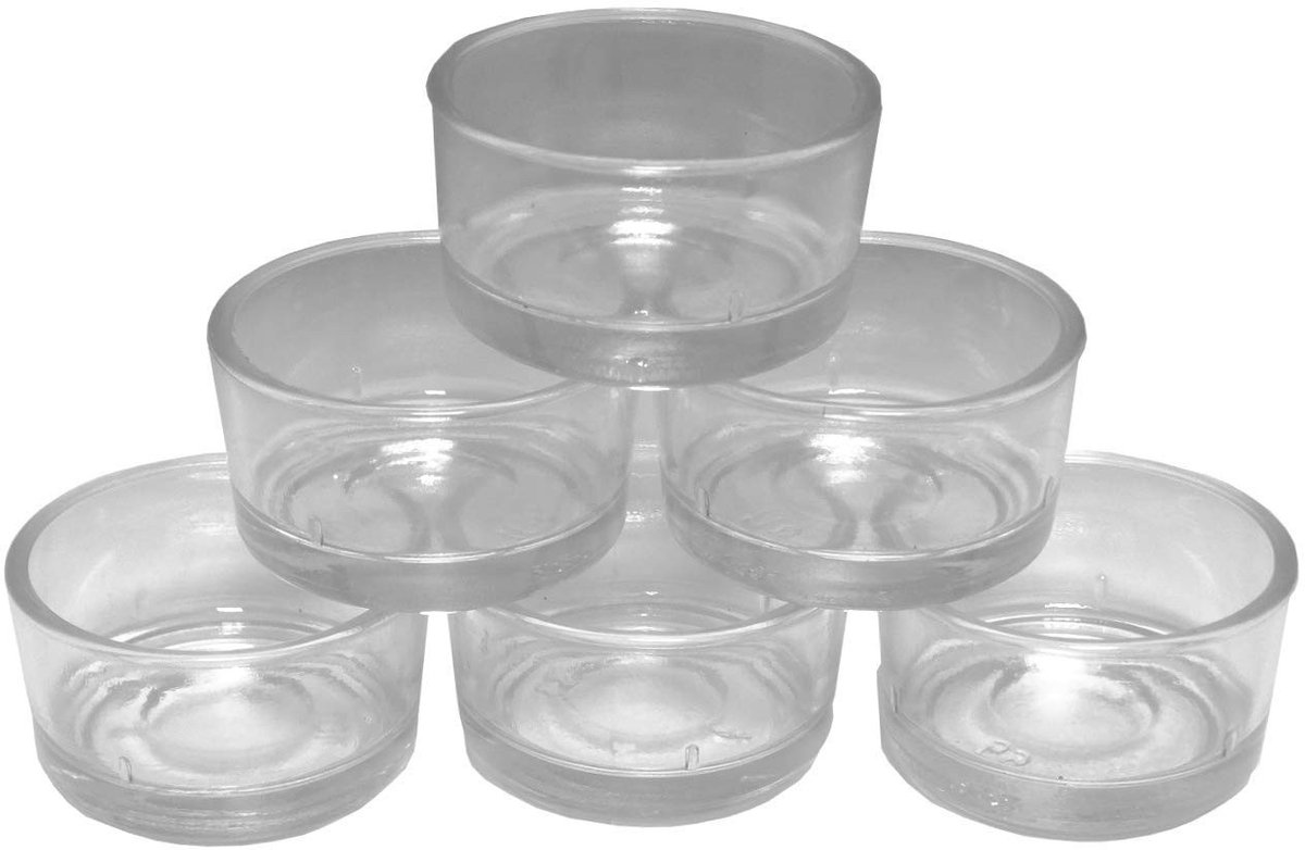 Omgoods - Set van 24 Transparante Theelichthouders van Glas