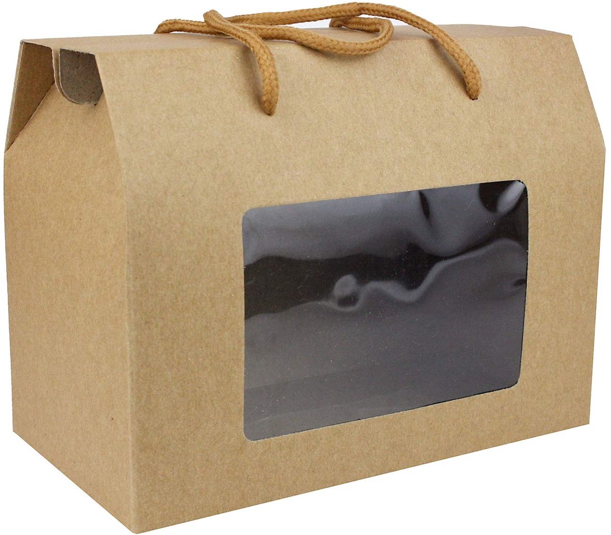 Omgoods - Kraft Papieren Cadeautas met Draaghandvat - 12 Stuks