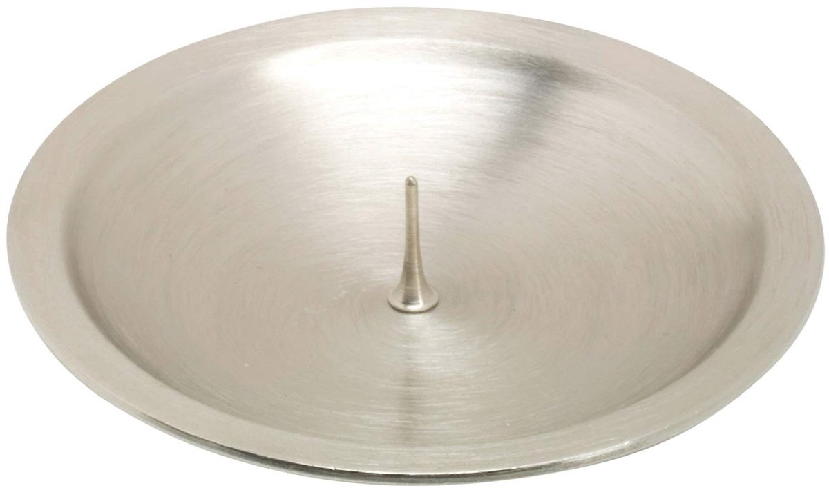 Omgoods - Kandelaar met Mandrel van Vernikkeld Messing, Diameter 8 cm