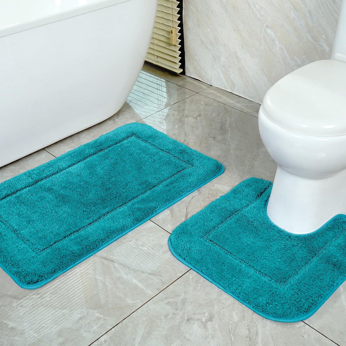 Omgoods - Badmat Set van 2, Microfiber, Antislip en Waterabsorberend
