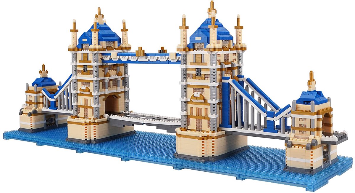Omgoods- Bouwstenen set Tower Bridge - 3800PCS - Mini Diamond Blocks - Architectuur speelgoed - Educatief speelgoed - Uitdagend spel - Bouwset