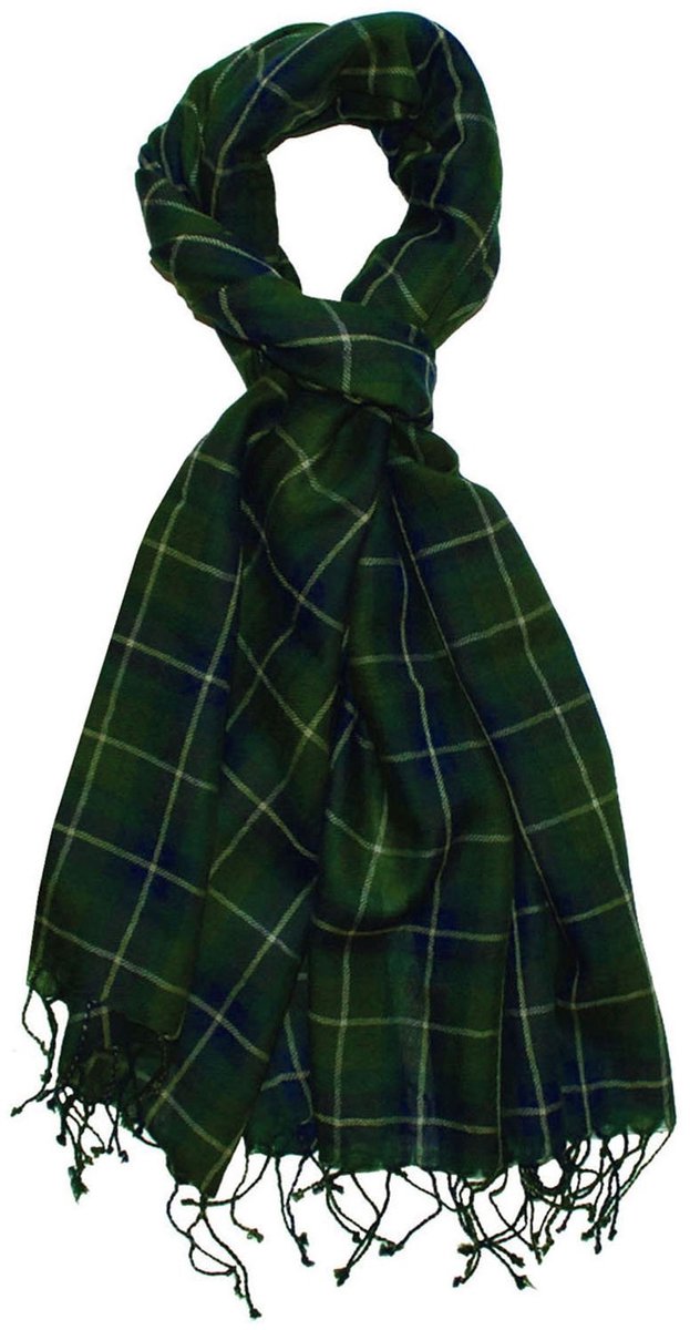 Omgoods - Exclusieve Sjaal van 50% Kasjmier en 50% Wol Groen