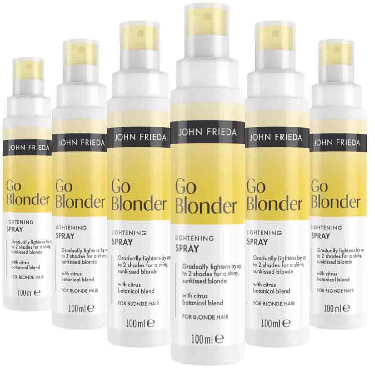 John Frieda - Go Blonder Lightening Haarspray - 6 x 100 ml - Voordeelverpakking