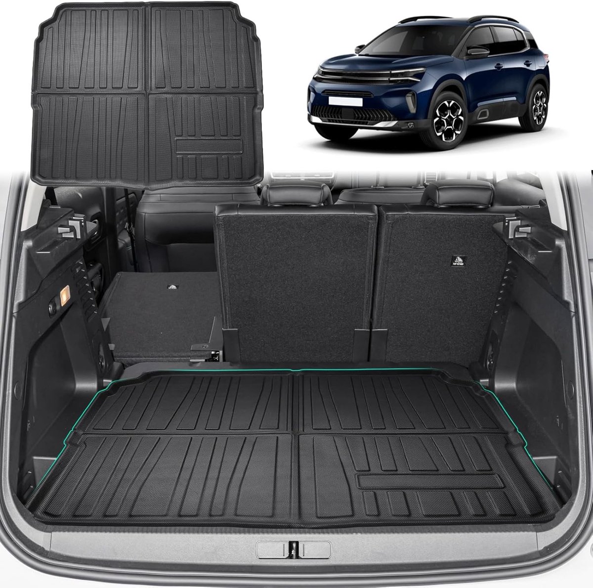 Trunk Mat voor Citroen C5 Aircross 2018-2025 - 3D TPE Luggage Compartment Mat, Perfecte Pasvorm en Bescherming voor Bagageruimte