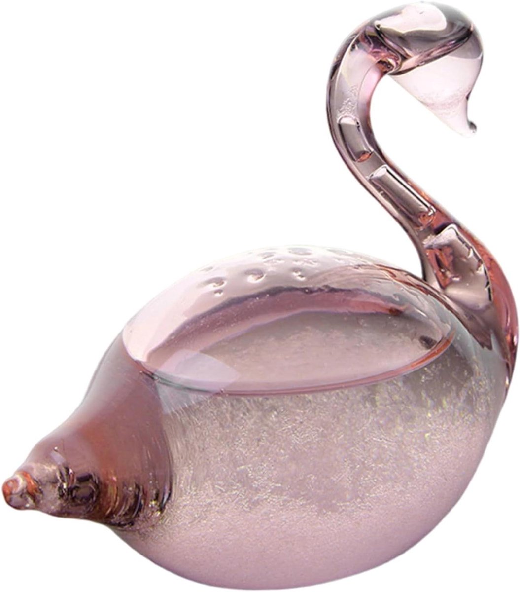 Stormglas Weervoorspeller - Decoratieve Kristal - Weer Observatie - Elegante Zwaan Vorm - 14 x 9 x 9 cm - Transparant