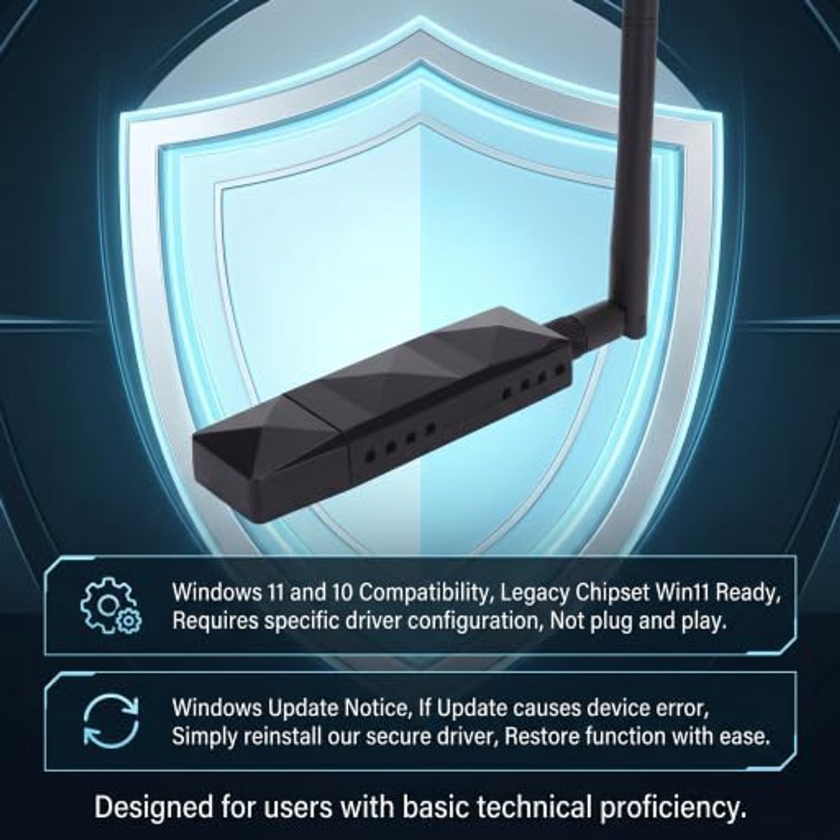 Thijox - AR9271 USB Draadloze Netwerkkaart, USB WiFi-adapter met 2 DBi-antenne, Geschikt voor Tv en Computer, Ondersteunt Linux en ROS Soft Routing
