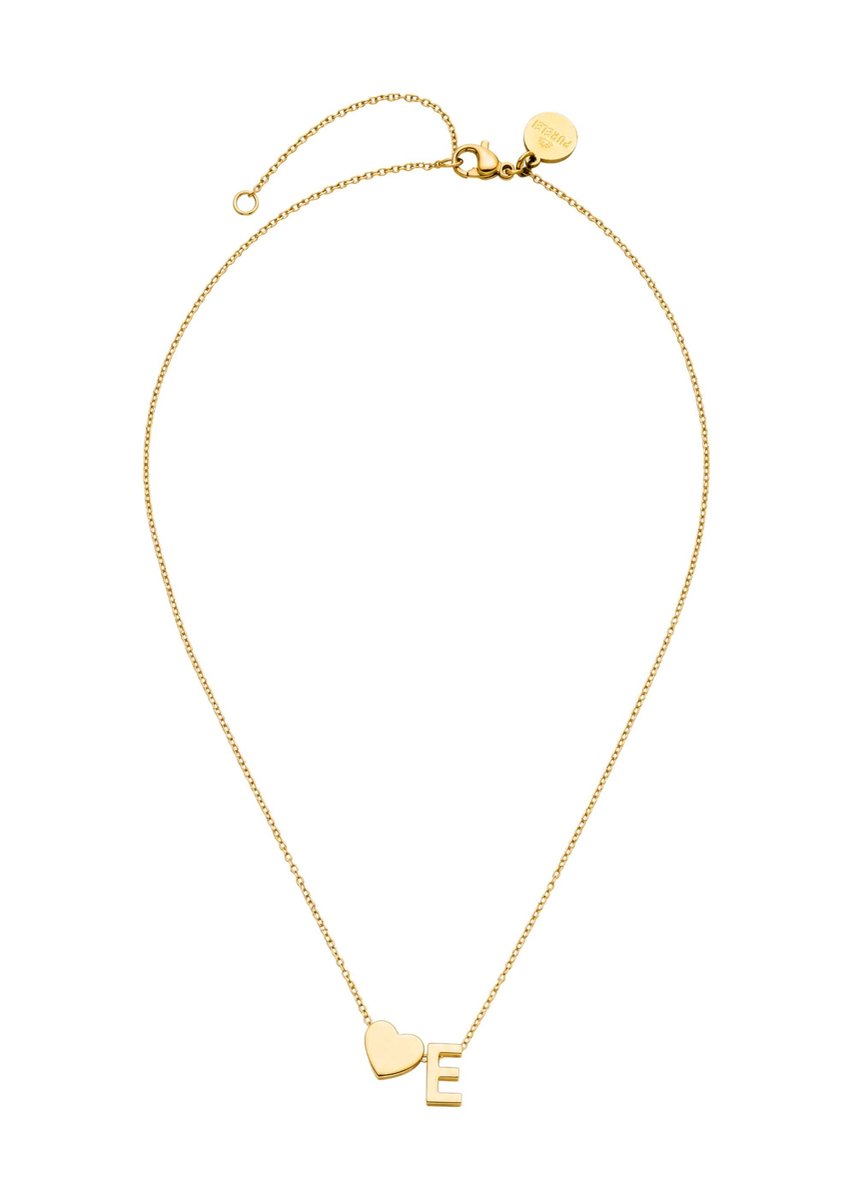 PURELEI Ketting Letter Heart E