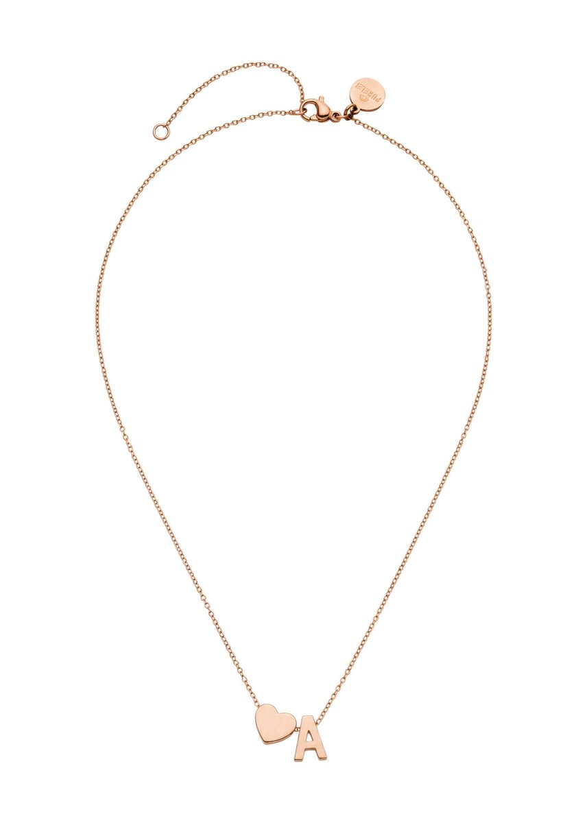 PURELEI Ketting Letter Heart A