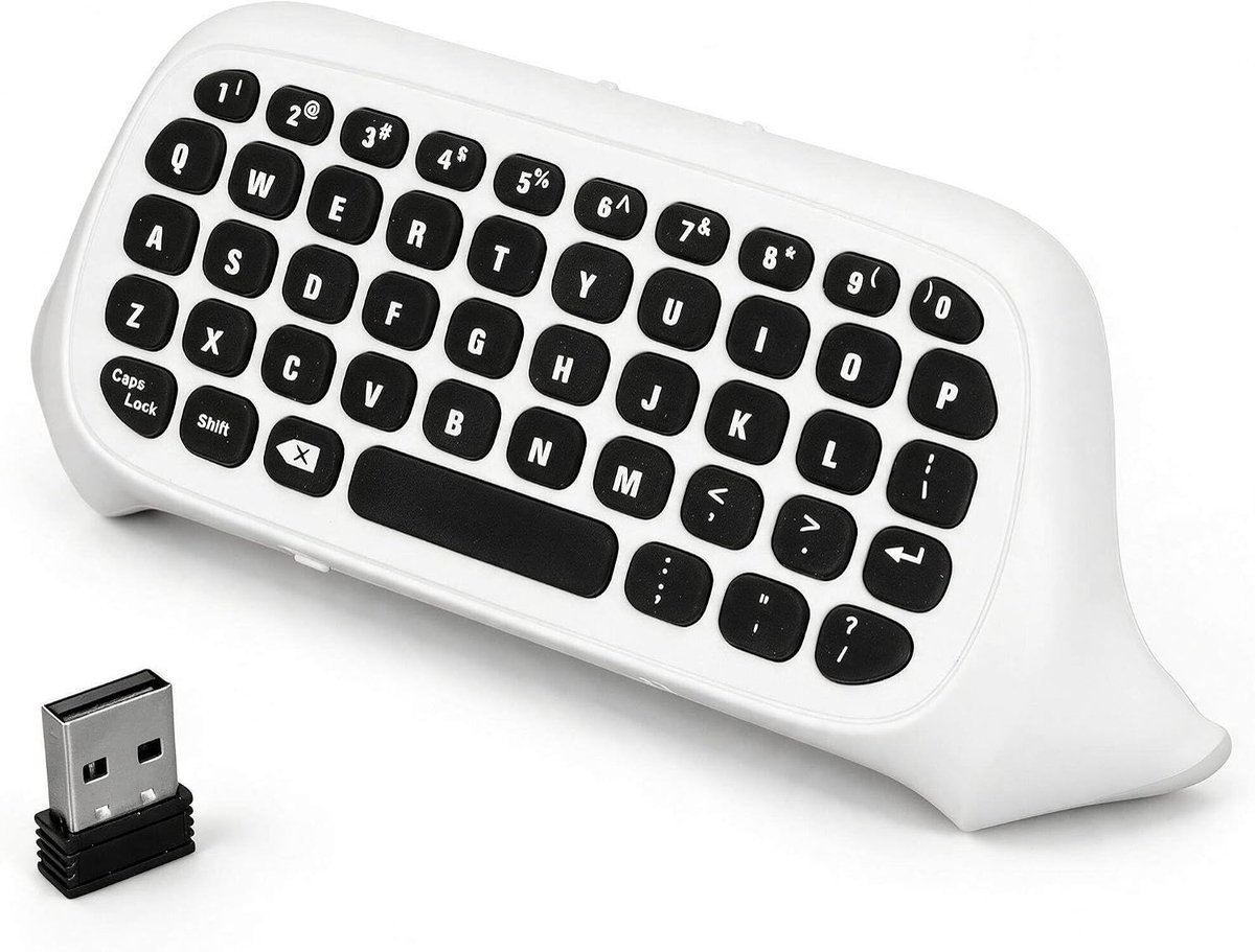 Game Controller Toetsenbord - Draadloos 2.4GHz - Met 3.5mm Audioaansluiting - Ideaal voor chatten tijdens het gamen - ShopVlot