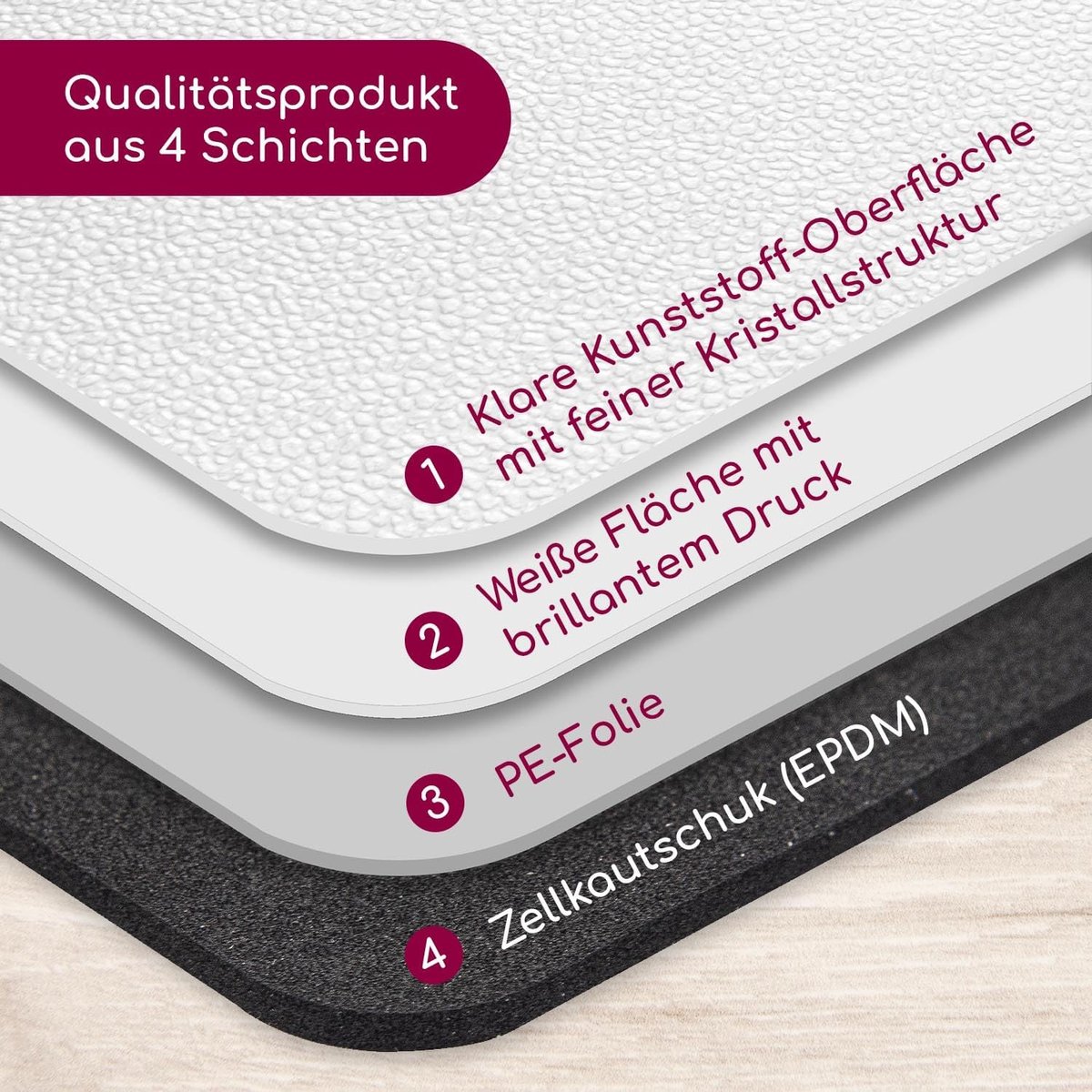 Muismat rond Ø 22 cm - confetti motief met tekst - anti-slip - perfect voor tieners - ShopVlot
