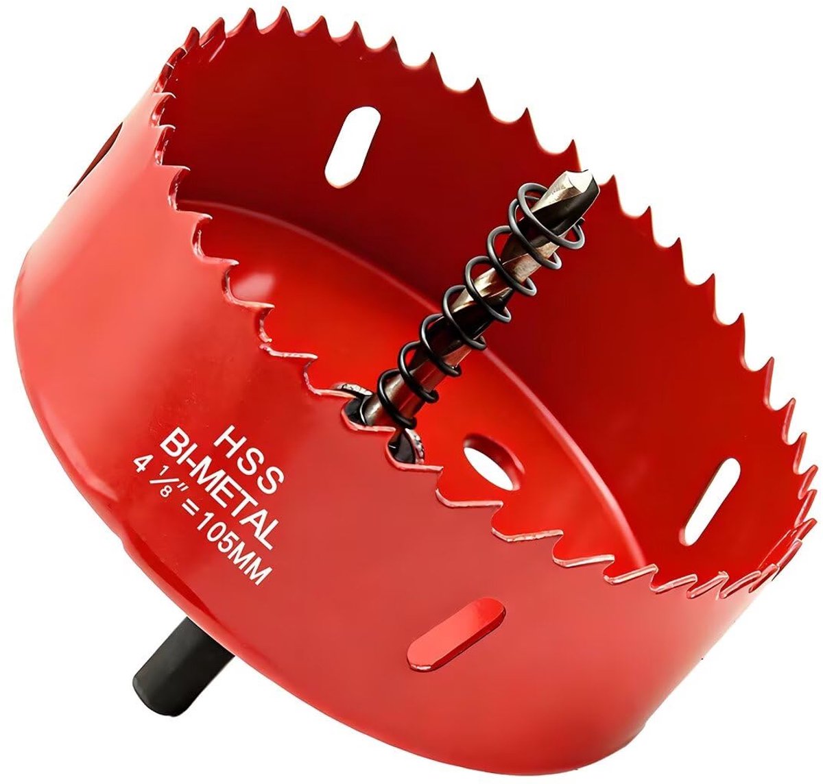 Hole saw 105mm - M42 HSS boorset - inclusief mechanische veer - ideaal voor hout en kunststof - ShopVlot