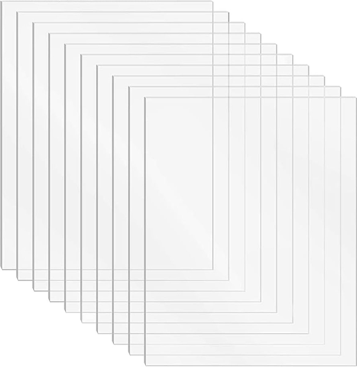 10 stuks 1mm heldere acryl plexiglas kunststof platen voor ambachten