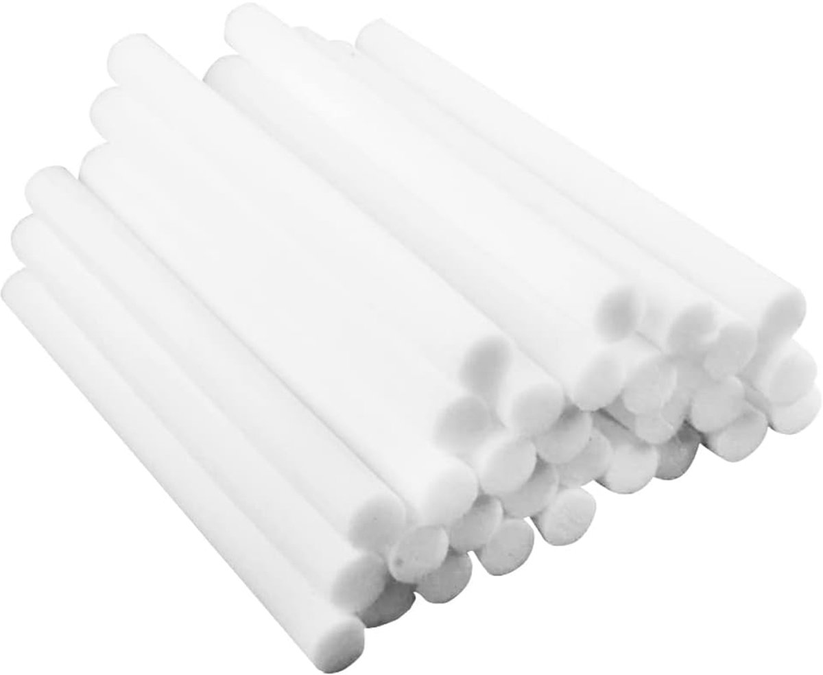 SnelShoppen - 40 Stuks Humidifier Sticks Sponsstick Filter Vervangingen voor Mini Luchtbevochtiger, H20 Luchtbevochtiger - 8x100mm, Hoog Waterabsorpti
