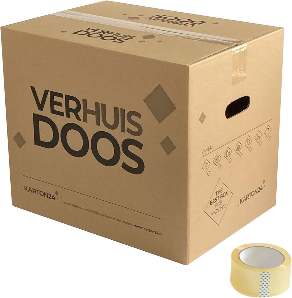 SnelShoppen - Professionele Verhuisdozen - 10 Stuks - Extra Sterke Dubbel Golfkarton - 54 Liter - 45x32x38cm - Stevige Verhuisbox voor Verhuizen & Ops