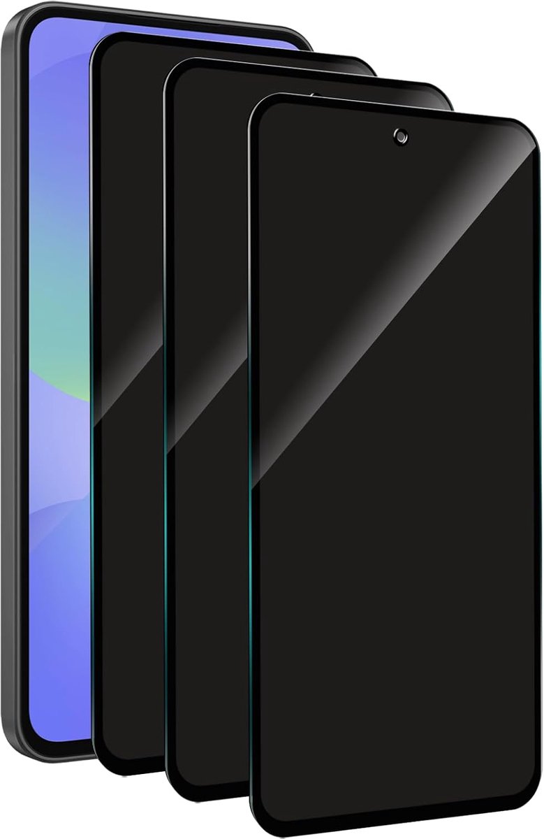 3 stuks anti-spionage gehard glas voor Samsung Galaxy A36/A56, anti-spy privacy beschermfolie glas cover privacy screen protector