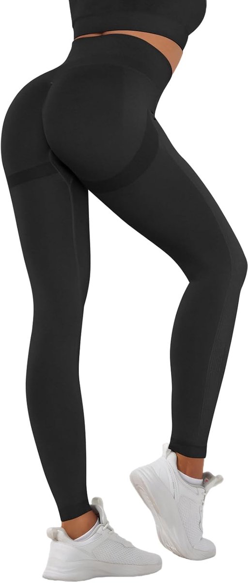Leggings voor dames, hoge taille, naadloos, push-up, sportlegging