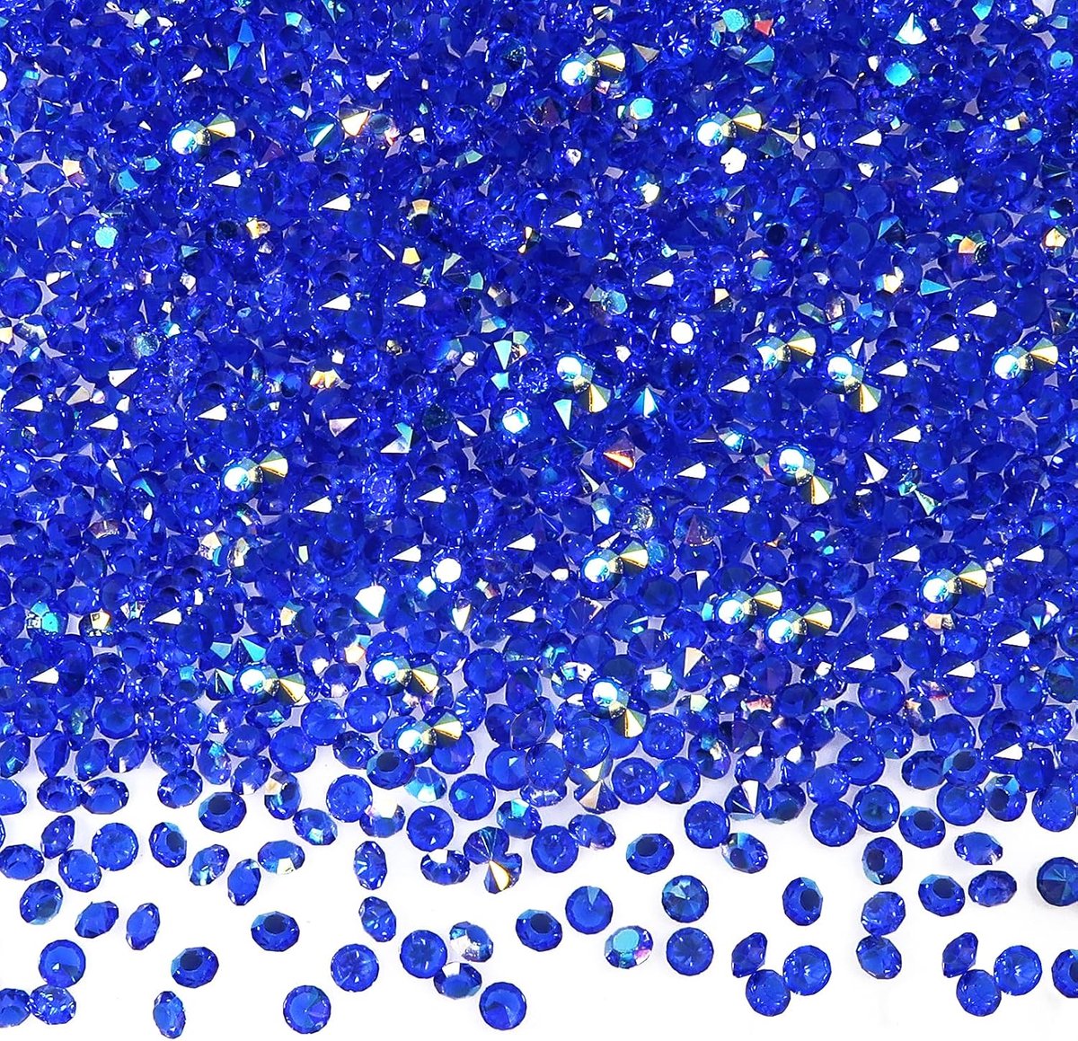12000 stuks 3 mm AB donkerblauw acryl kristallen decoratieve diamanten tafelstrooier confetti heldere strass-steentjes voor tafeldecoratie bruiloft bruid decoratie vaaskralen
