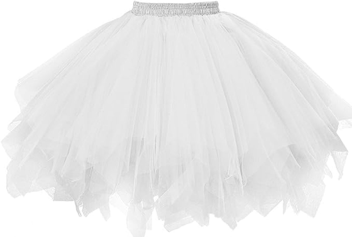 rok voor dames, jaren 50, elastisch, ballet, tutu, rok, petticoat, onderrok, ballet, dansrok, rockabilly, dansjurk, baljurk, kort, retro, cosplay, kostuum, gala, avondjurken