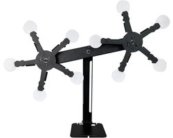 Draaibare dynamische richtstandaard van metaal met 10 stalen platen voor pistool Airsoft BB Gun (Double Star)