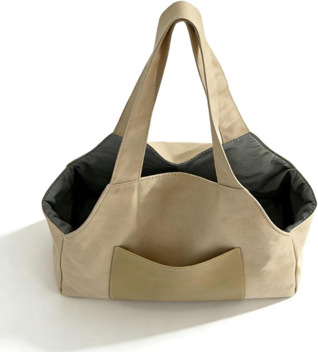 Draagtas Huisdieren - Reistas Kat Hond - Veilig Vervoeren - Opvouwbaar Lichtgewicht - 40 x 20 cm - Beige