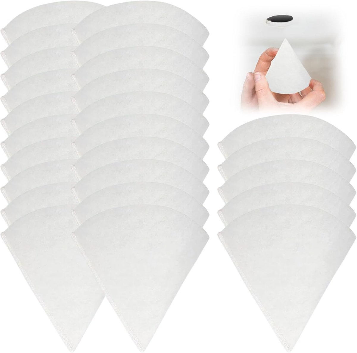 25 stuks filters ventilatiesysteem, kegelfilter Dn 125, ventilatiesysteem luchtfilter, vervangingsfilter, voor ventilatiesysteem met een diameter van 125 mm, lengte 180 mm, dikte 8 mm
