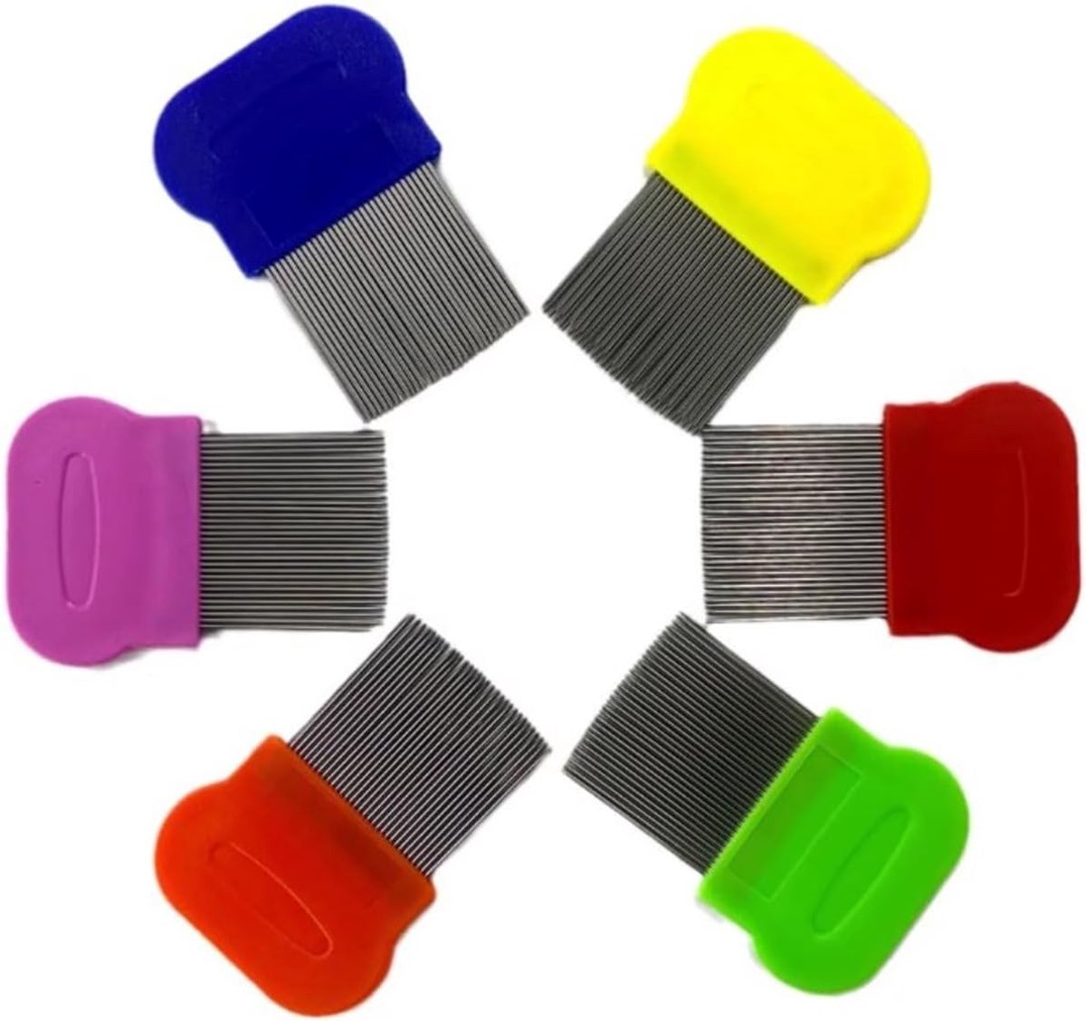 kam - Netenkam - Luizenkam - RVS - 8x5.8cm - 1 stuk - Random kleur