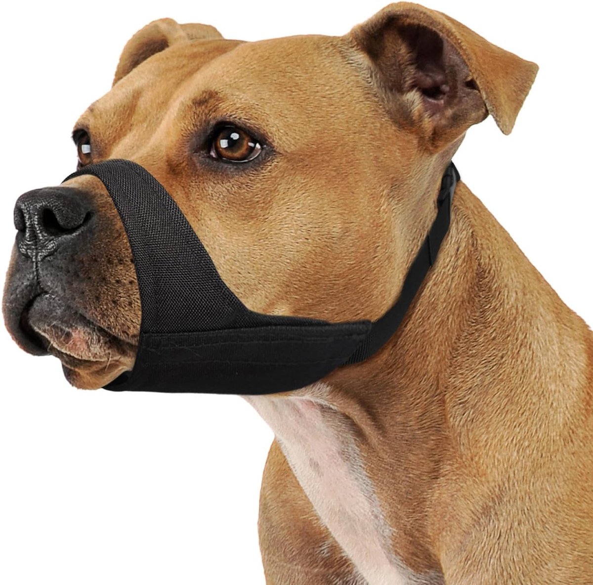 Pitbull Muilkorf, zachte blaffertekening voor Amerikaanse buldog, boksers, rottweilers, anti-felle bijten en kauwen, stoffen snuit voor verzorging