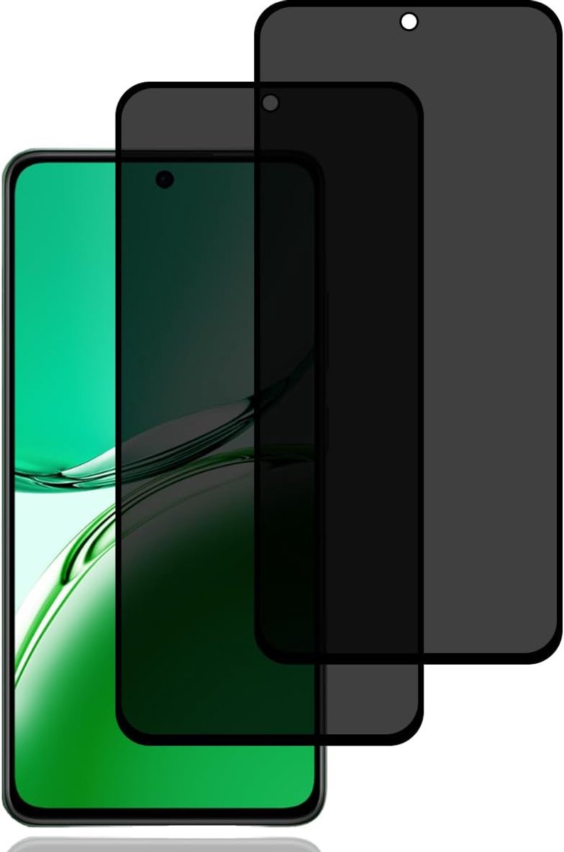 Screen Protector voor Oppo Reno 12 F 5G/4G/Oppo Reno 12 FS 5G/4G | [2 stuks] anti-spy gehard glas film,9H hardheid,krasbestendig,anti-vingerafdruk,hoge gevoeligheid,anti-spy schermbeschermer