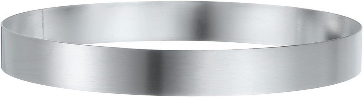 Ronde Taartring 6,3 x 2,5 cm Naadloze RVS Pastry-Mousse Dessert Ring met Spiegelcoating voor het bakken en Koken van Engelse Muffins en Crumpets