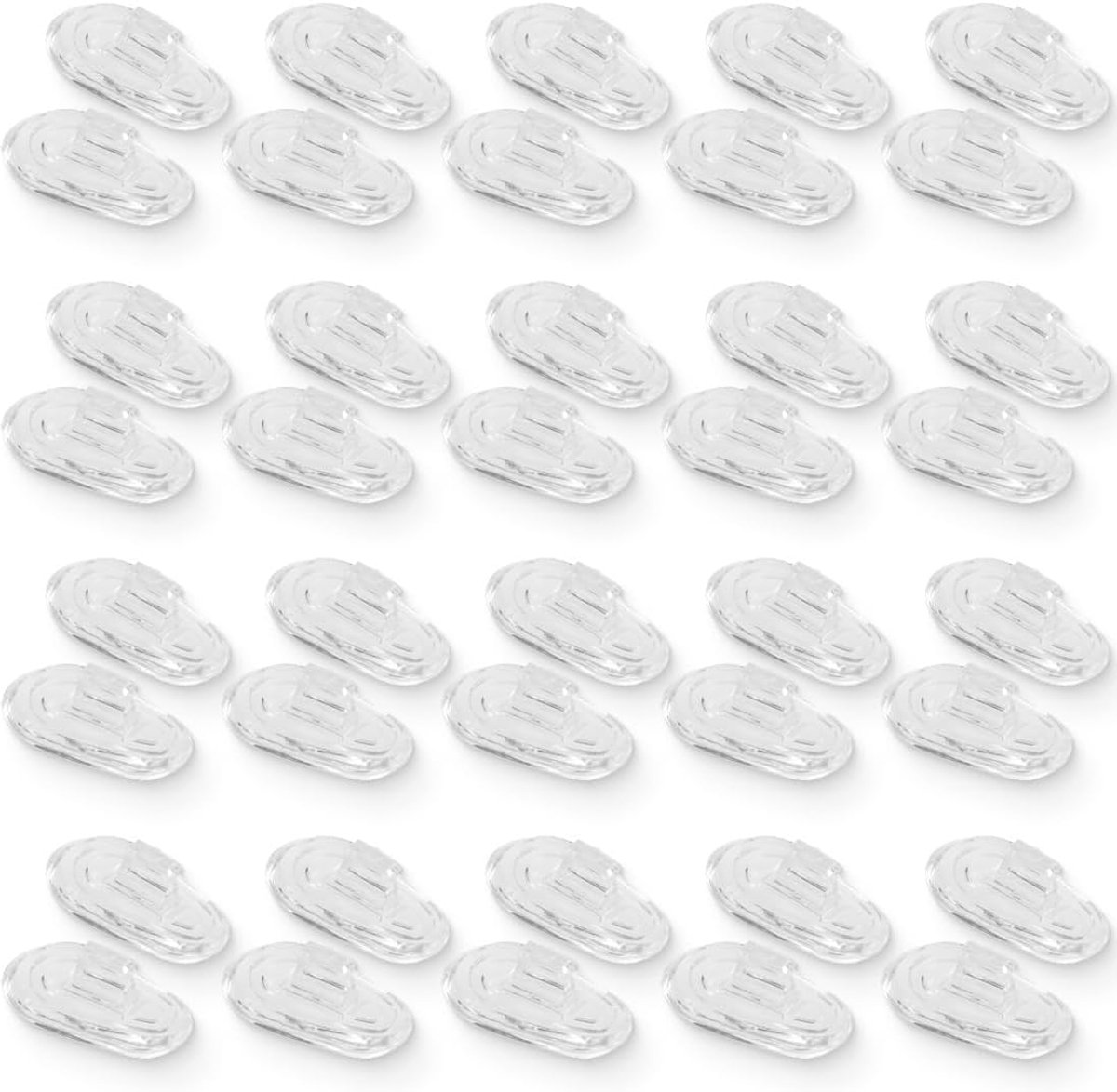 20 paar siliconen neuskussens, antislip neuskussens, transparant, voor brillen en zonnebrillen, antislip, neuskussen voor brillen